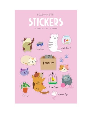 Clear Stickers - Cats