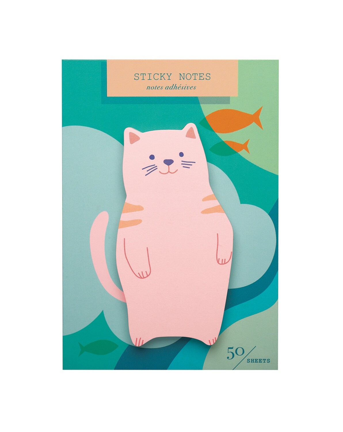 Die Cut Sticky notes - Gone fishing