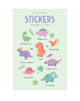 Clear Stickers - Dinosaur