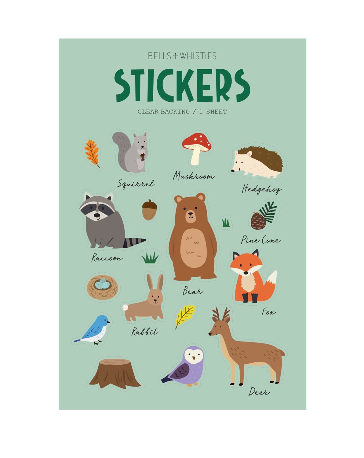 Clear Stickers - Woodland Animals