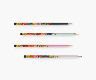 4 Writing Pencils - Garden Party