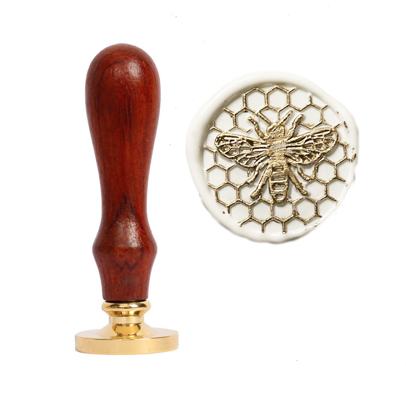 Sello metalico para lacre- Bee comb
