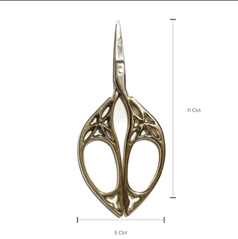 Tijera Art Nouveau Dorada