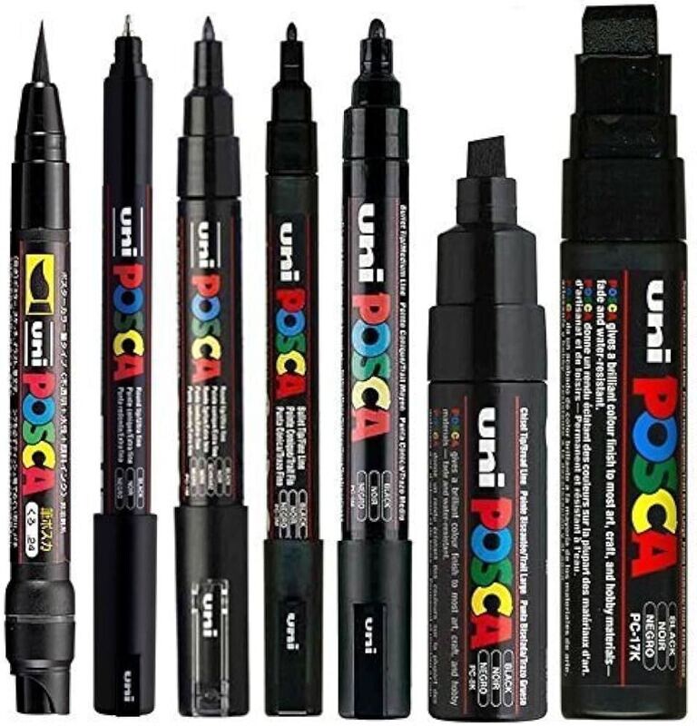 Set Posca - Negro  fine medium