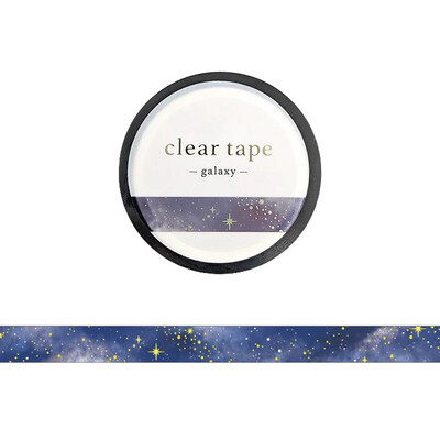 Gold Foil Clear Tape - Galaxy