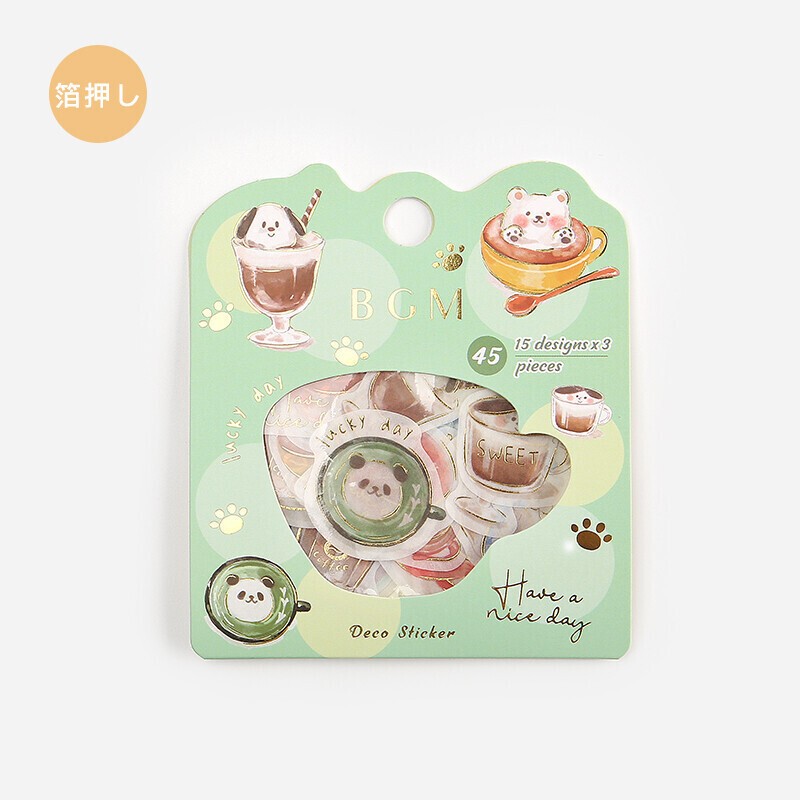 BGM Washi Stickers - Latte art