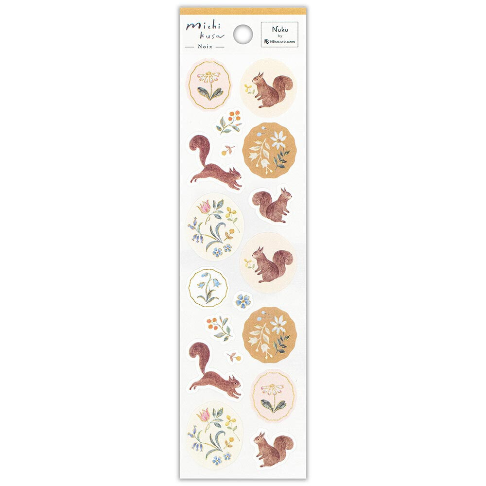 Michikusa Series Stickers - Squirrel