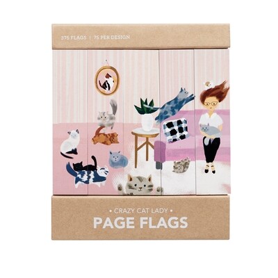 PAGE FLAGS - Crazy Cat Lady