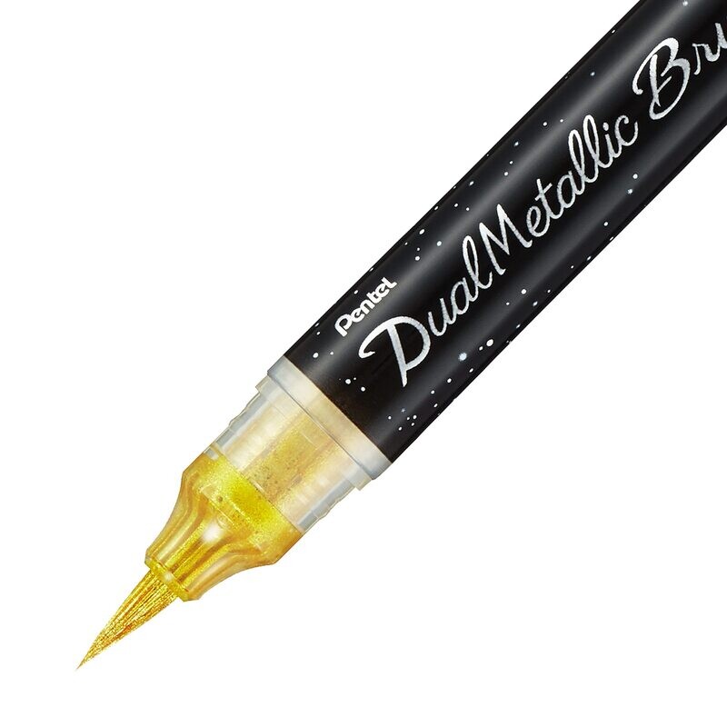 Pentel Dual Metallic Brush - gold