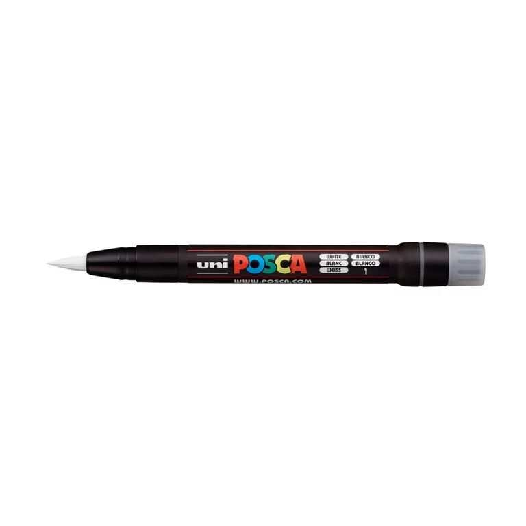 Posca PC 350F - Brush- White (unidad)