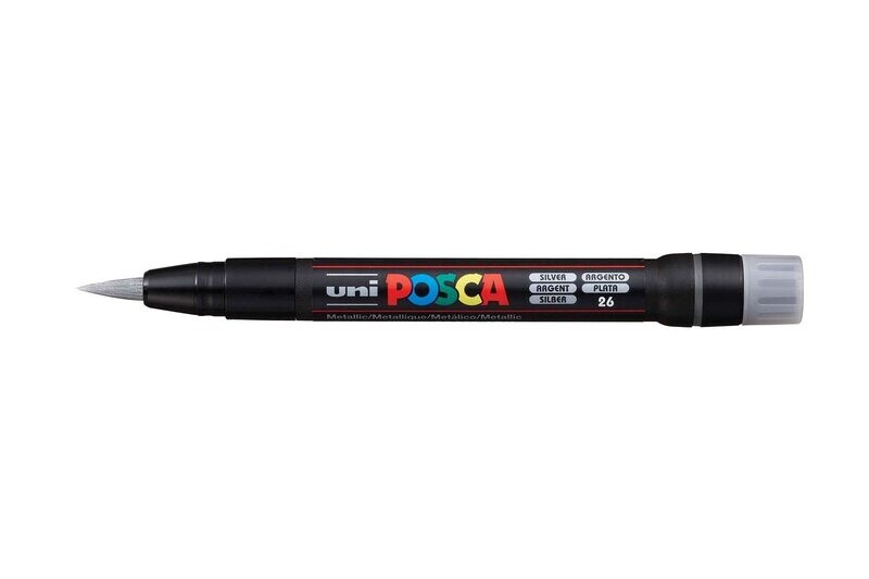Posca PC 350F - Brush- Silver (unidad)