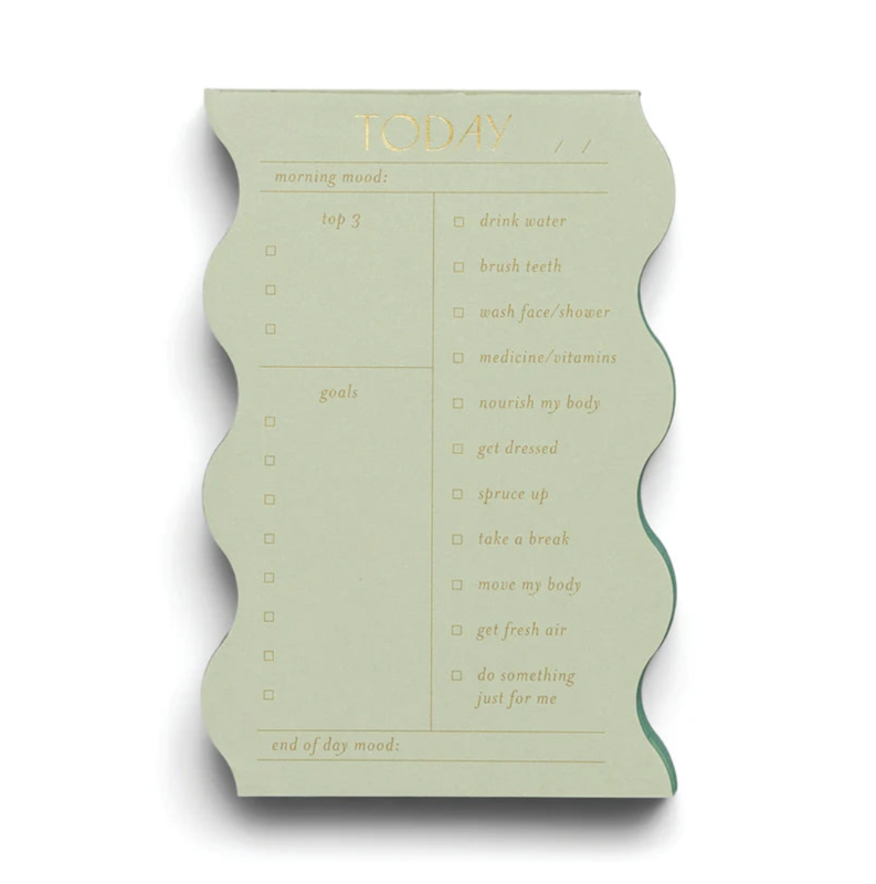 Wavy Notepad - Sage