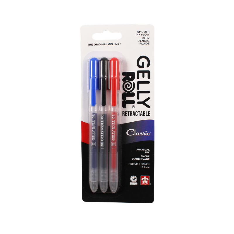 Gelly roll retractil - set 3