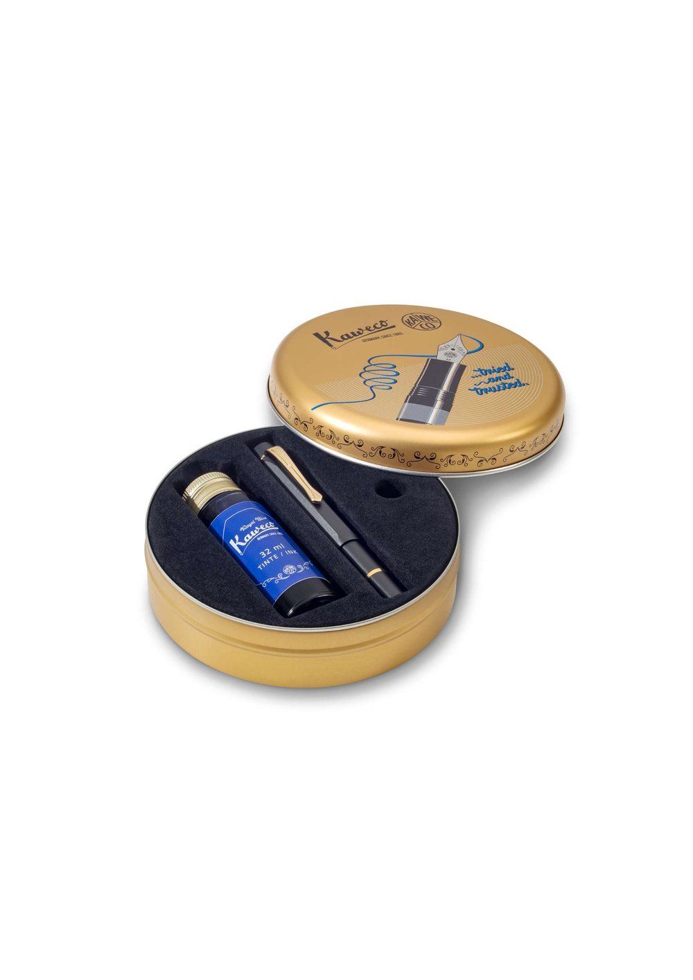 Kaweco PISTON SPORT AL Starter Set Black/Gold F