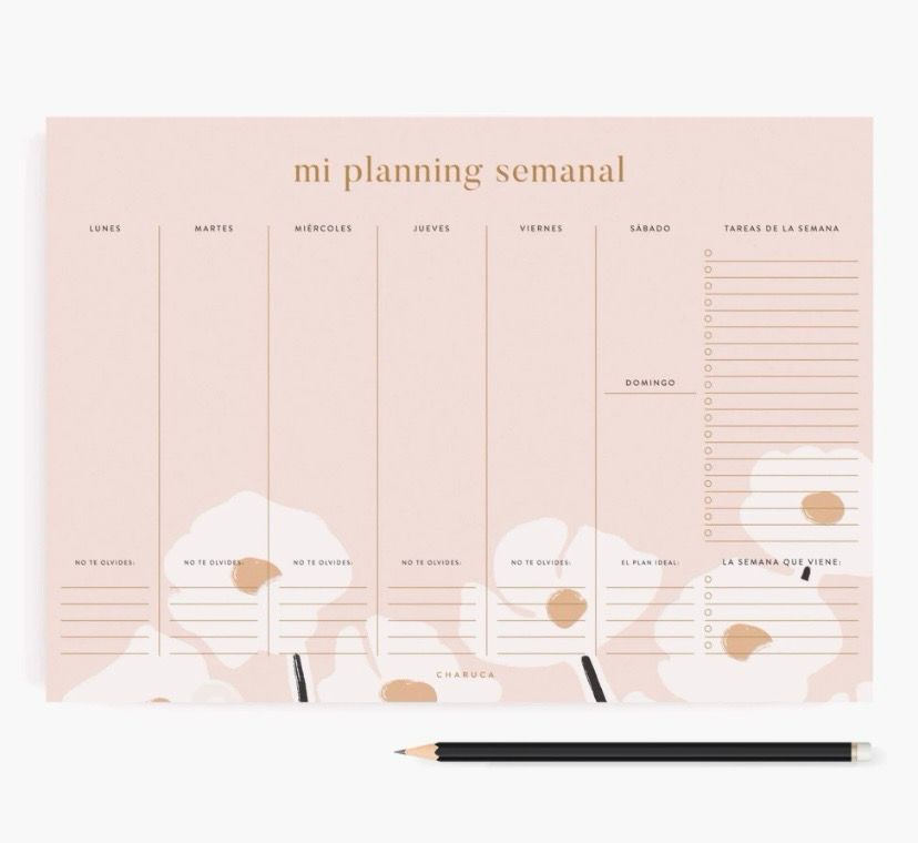 Planificador Charuca semanal - Blossom