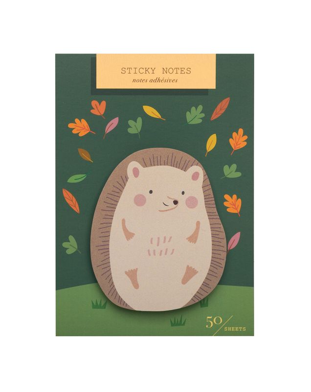 Die Cut Sticky notes - Hedgehog
