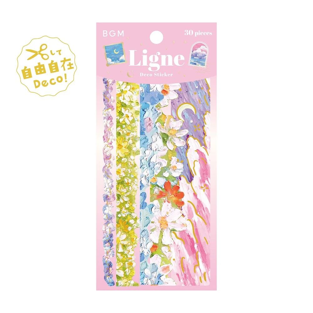 BGM Ligne Gold Foil Sticker Pack - Oil Painting