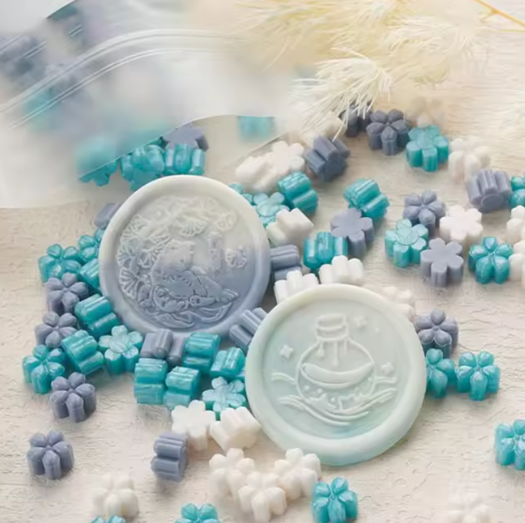 Pastillas de cera - Azules y grises