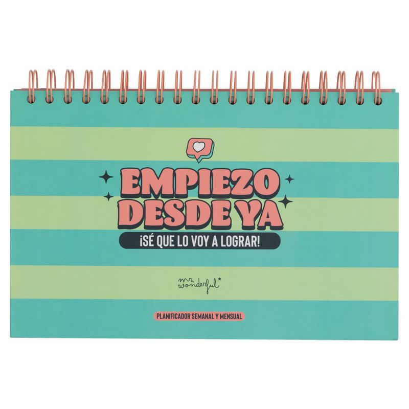 Planificador semanal y mensual - Empiezo desde ya Se que lo voy a lograr