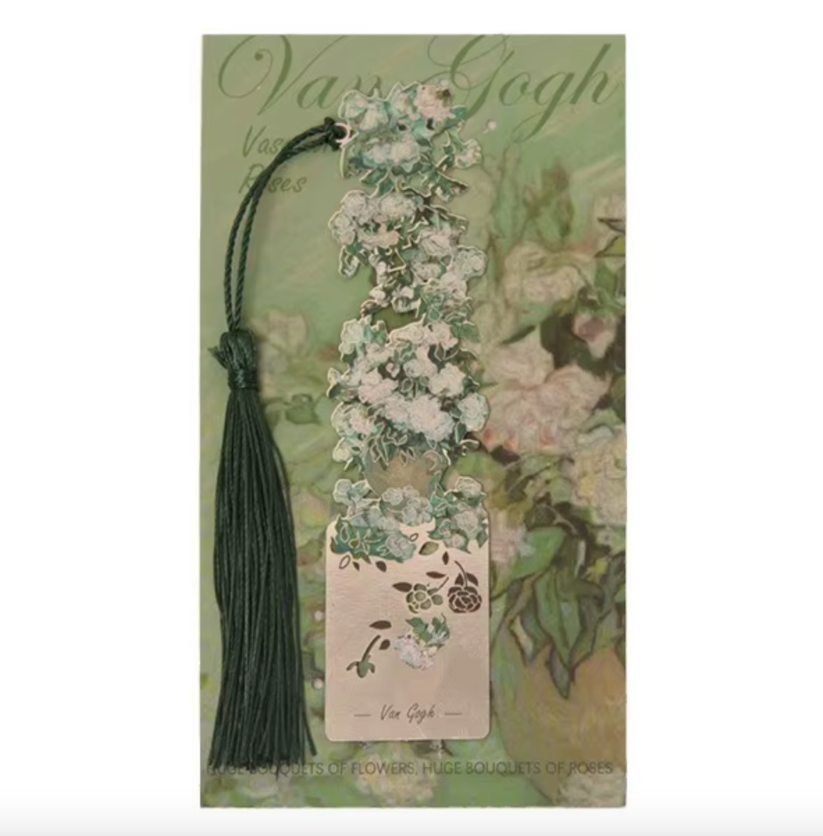 Bookmark Metálico White Rose Van Gogh