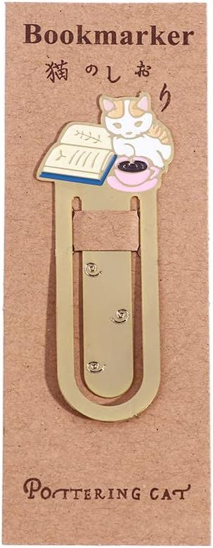 Bookmark Metálico gato cafe