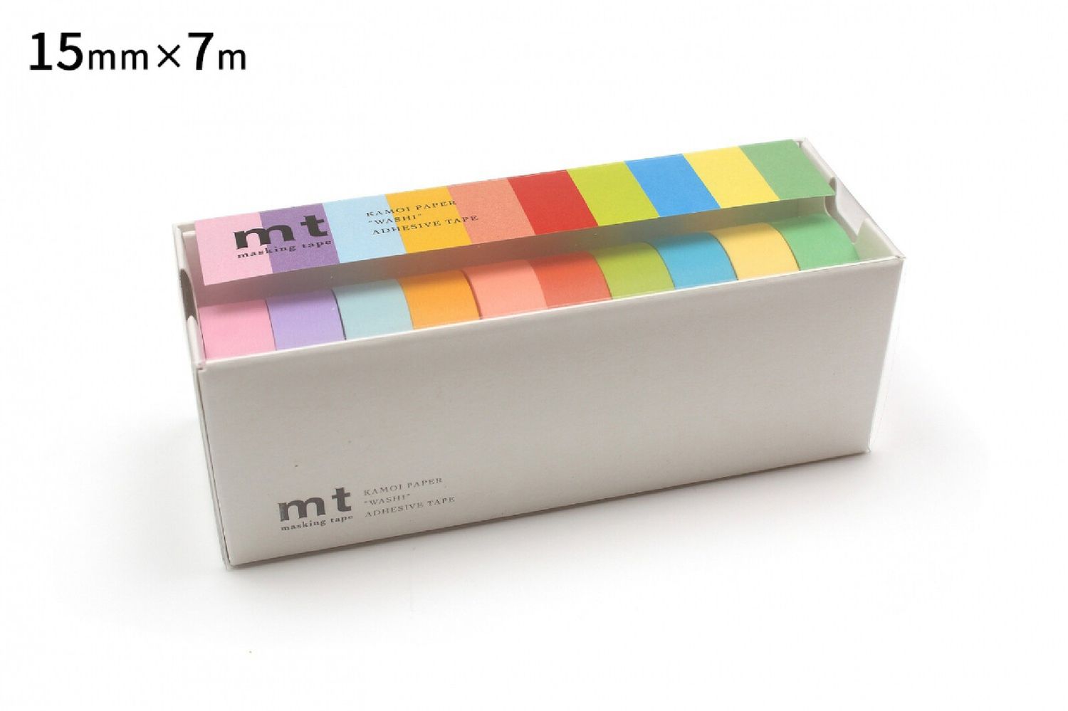 Set 10 Washi tapes MT- Multicoloured Slim