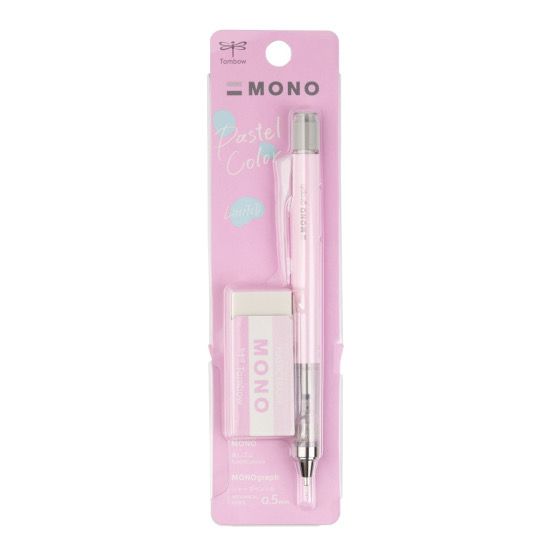 Mechanical Pencil + Eraser Pink