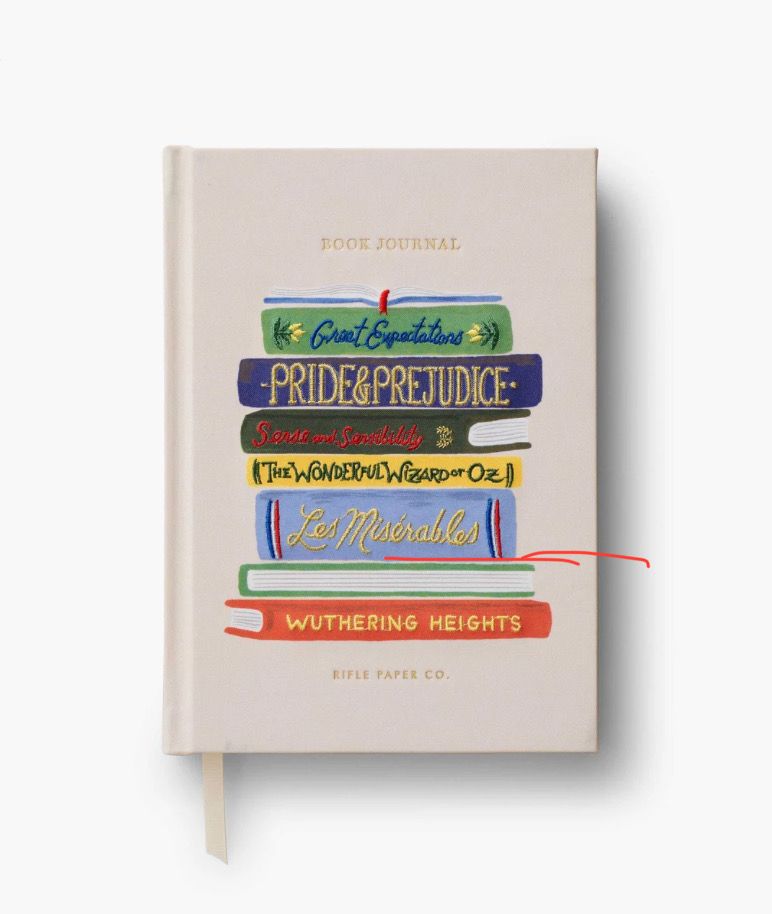 Book Club Embroidered Book Journal