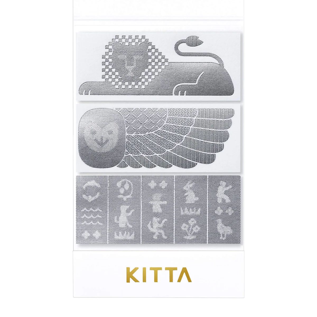 KITTA Washi Tape - Silver metallic mural