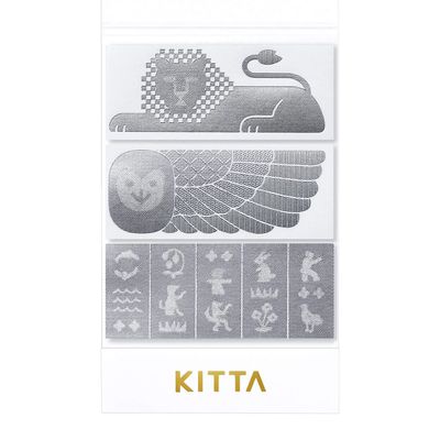 KITTA Washi Tape - Silver metallic mural