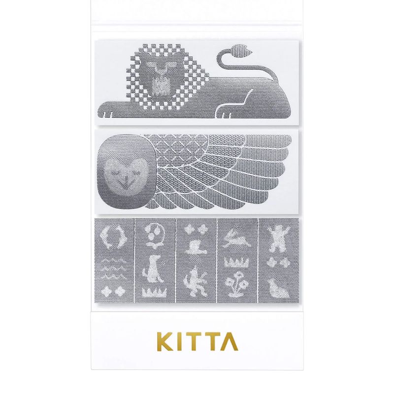 KITTA Washi Tape - Silver metallic mural