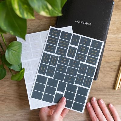 Church Notes - Navy and Grey Bible Tabs