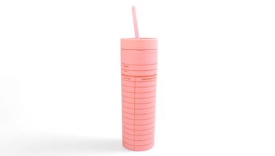 Library card acrylic tumbler - Pink