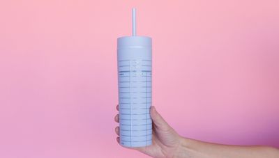 Library card acrylic tumbler - Periwinkle