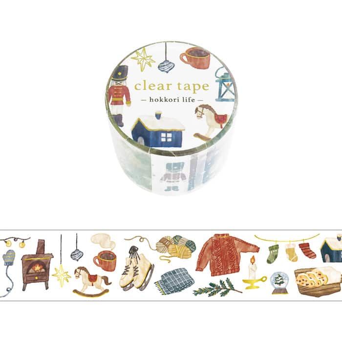 Clear Washi tape - Hokkori Fuyukomono