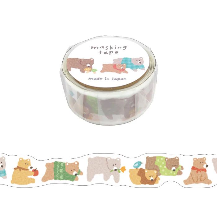 Clear Washi tape - Die cut Bear