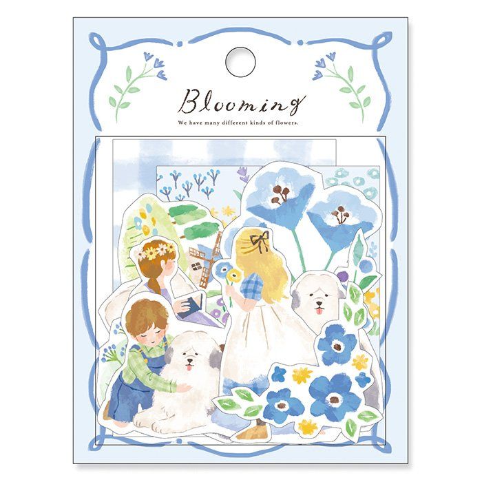 blooming Stickers Blue