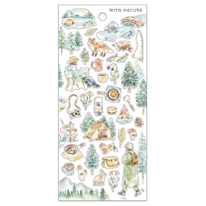 With Nature Sticker Hiking