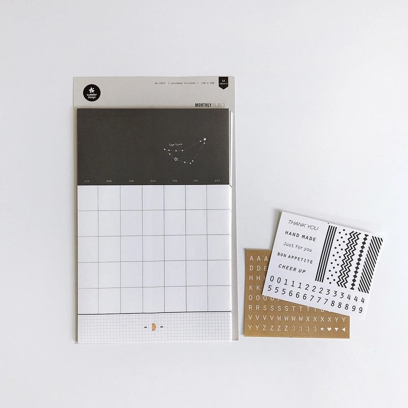 BIG SIZE monthly plan Calender Sticker