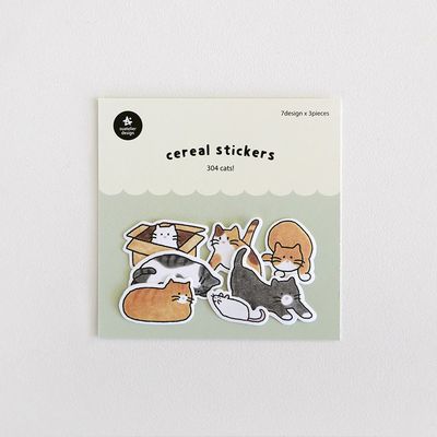 Suatelier cereal stickers - cats!