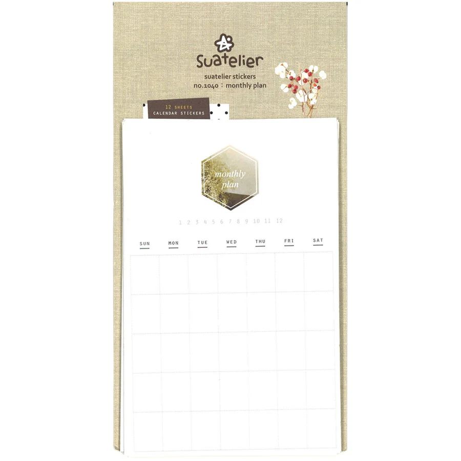 Monthly plan Calender Sticker