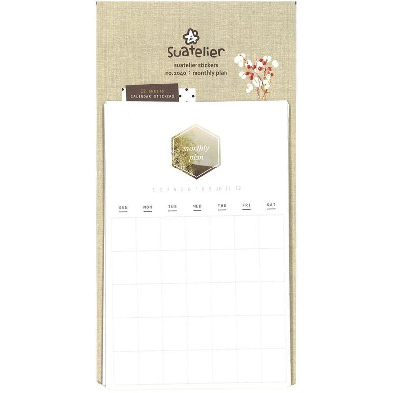 Monthly plan Calender Sticker