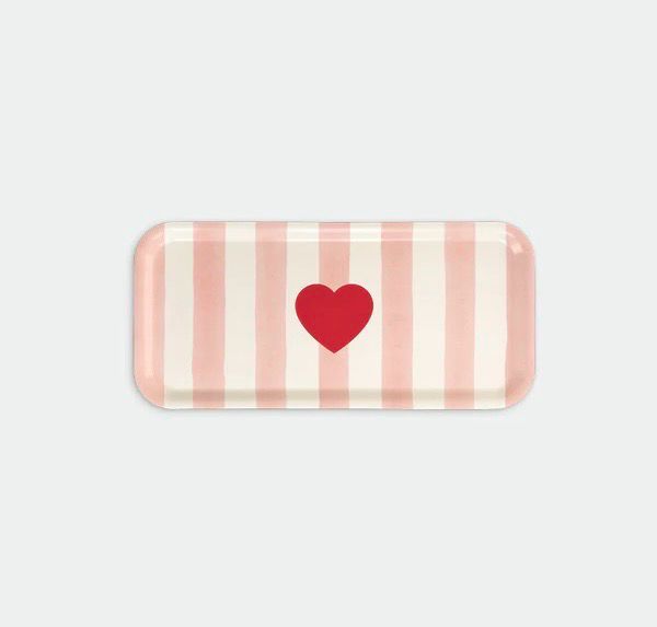 Pink Stripes Coffee Tray
