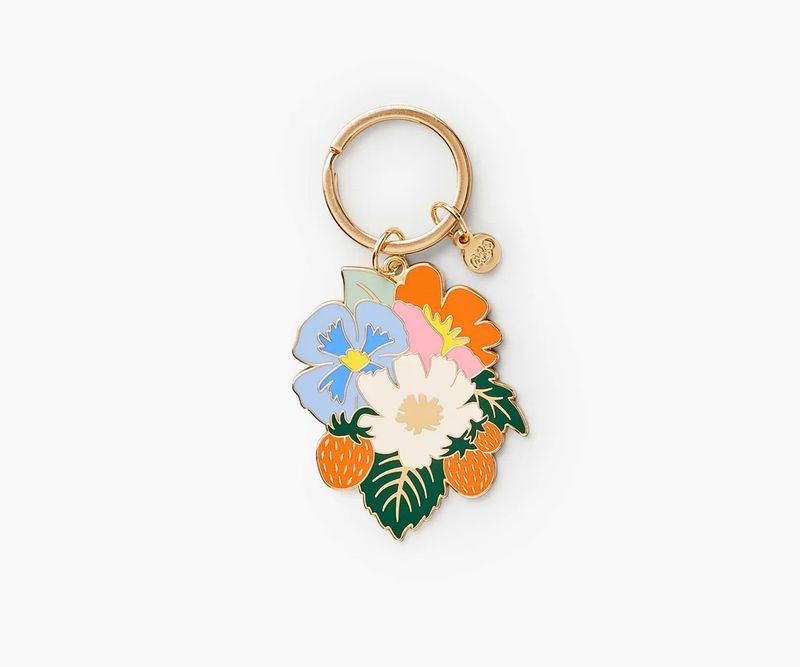Enamel Keychain Strawberry Fields