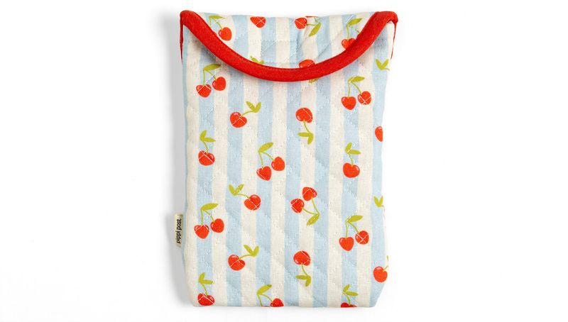 Cherry Striped Quilted E-Reader Case