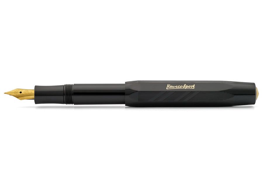 KAWECO CLASSIC SPORT GUILLOCHE FOUNTAIN PEN BLACK