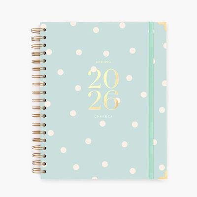 Agenda semanal 2026. Mint. Grande.