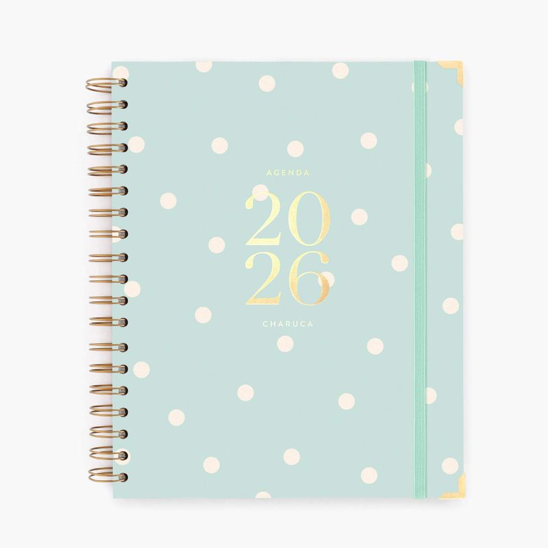 Agenda semanal 2026. Mint. Grande.