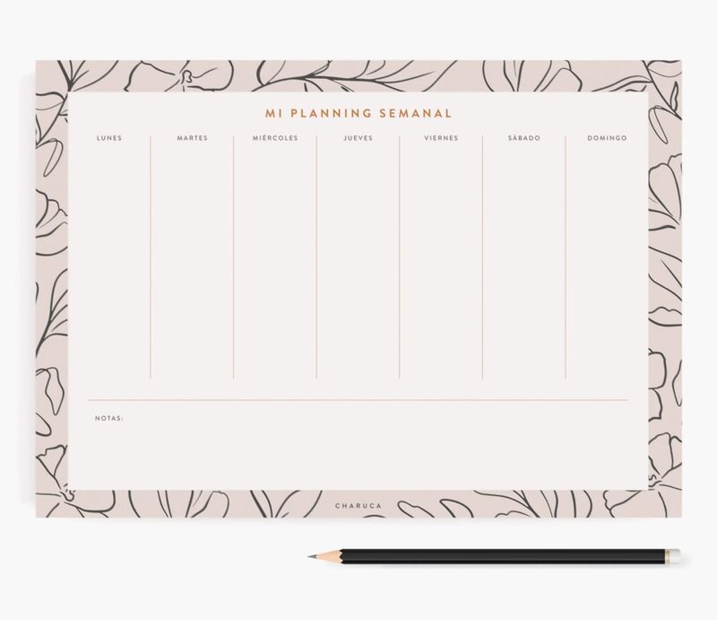 Planificador semanal. Minimal