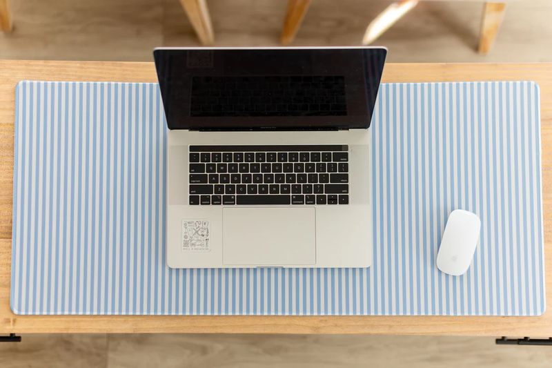 Elyse Breanne - Desk Pad Blue Stripes